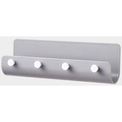 Porte-clés mural avec panier de rangement Porte-clés multifonctionnel avec compartiment pour le stockage du courrier, gris (1/5)