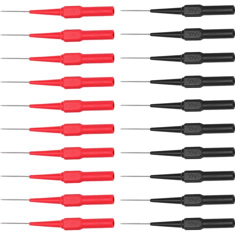Jeu de 10 paires de sondes de test d'isolateurs 26.010 de 0,7 mm avec douille de perçage de 4,0 mm pour la maintenance des véhicules (1/5)
