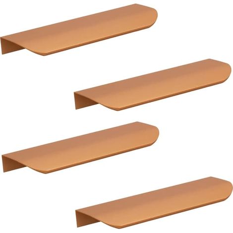 Poignées de meubles 130 mm - Ensemble de 4 pièces, poignées rondes en aluminium noir mat pour meubles au design moderne. (1/3)
