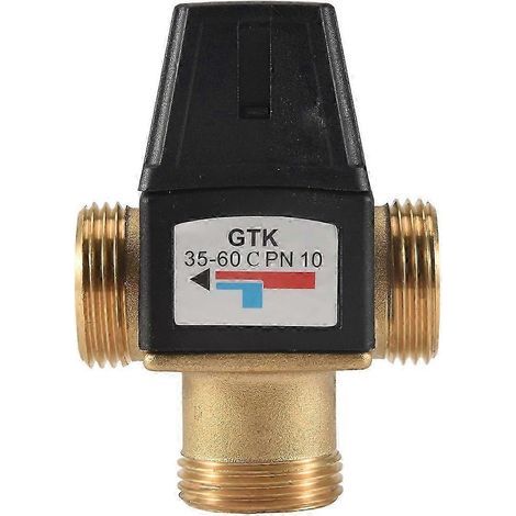 1 vanne de mélange thermostatique en laiton à filetage extérieur 3 voies pour chauffe-eau solaire (Édition 0509) (1/5)
