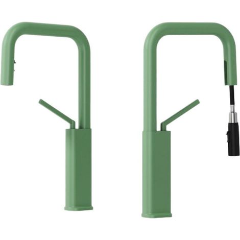 Telescopic Brass Kitchen Tap - 7-Function Rotating Adjustable Sink Tap with Spray Nozzle for Kitchen Sinks (Top/Under-Mount) - Monobloc Model (1/5)