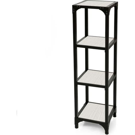 Mobiletto in metallo 4 ripiani cm 31x31x119h