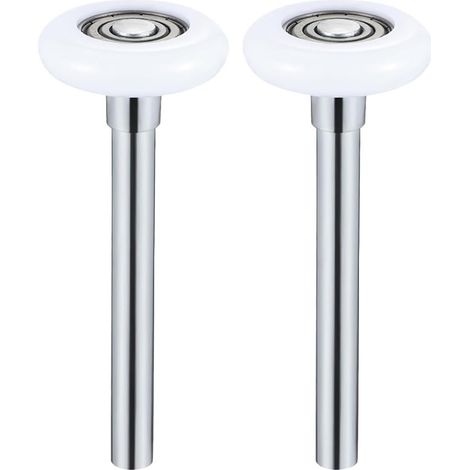 Garage Door Rollers Nylon with Steel Axle, Garage Door Roller with Handle, Replacement Roller for Sectional Doors, for Living Room and Garage Doors, 2 Pack (1/5)