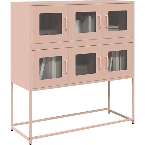 Sideboard Rosa 100,5x39x107 cm Kaltgewalzter Stahl (1/5)