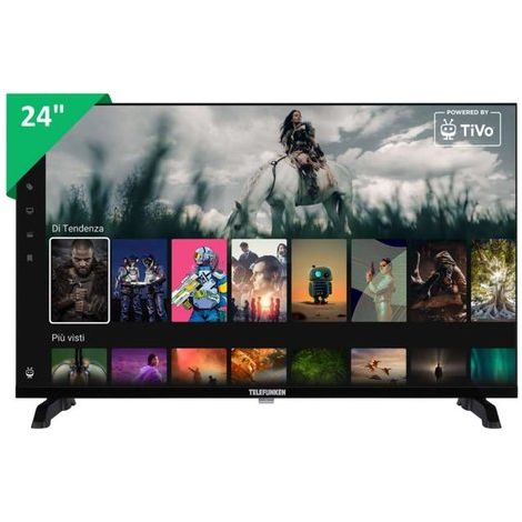 Telefunken TVC LED 24 FHD SMART TV HDR10 1HDMI 1USB TIVUSATWIFI DOLBY AUDIO