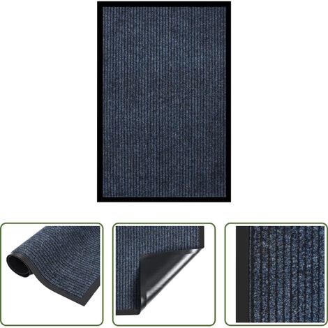 vidaXL Tapis de bienvenue - Paillasson rayé Bleu 80x120 cm (1/5)
