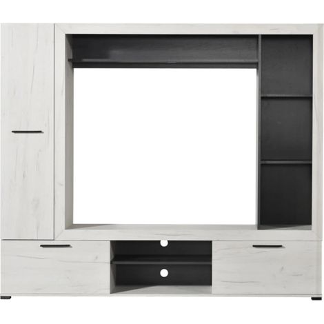 parete da soggiorno "siviglia" bianco 195x35x171 cm (1/4)