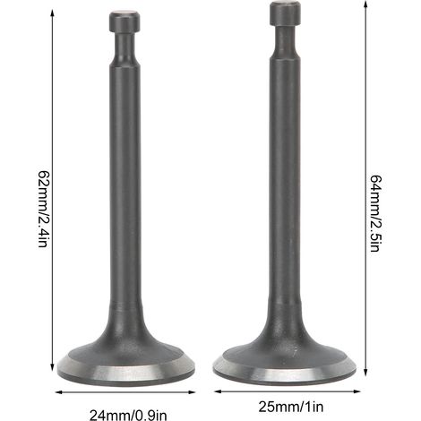 Satz mit 2 Einlass- und Auslassventilen für den Zylinderkopf 168F, Teile für den Benzingenerator GX160/GX200 (2–2,5 kW). (1/5)
