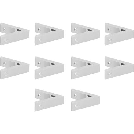 Lot de 10 connecteurs d'angle en aluminium pour profilés industriels 20x20, 30x30, 40x40, 45x45, 50x50, 60x60, angle 45°, accessoires de fixation (1/5)