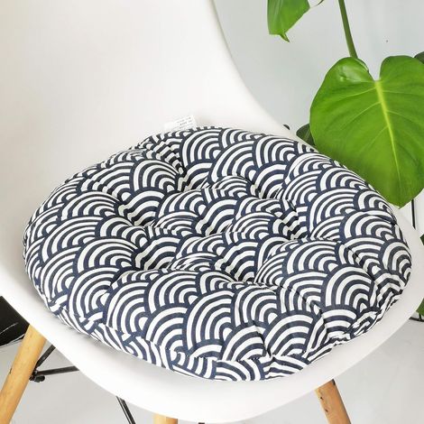 Filiyano-Coussin rond bohème doux pour chaise, jardin, terrasse, maison, cuisine, bureau, coussin nuageux, diamètre 40 cm, nuageux (1/5)