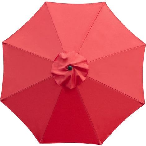Toile de remplacement pour parasol 3 m – tissu polyester double couche – imperméable et anti-UV – compatible parasol 8 baleines – couleur Rouge (1/5)