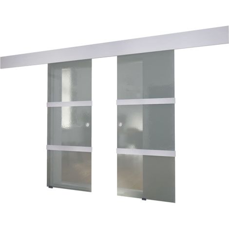 Porte double coulissante Verre