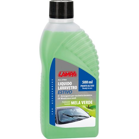 Liquido lavavetro estivo profumato, pronto all'uso - Mela Verde - 500 ml