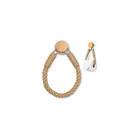 Toilet Paper Holder Rope Vintage No Drilling No Drilling Toilet Paper Holder Toilet Paper Holder for WC Bathroom Vintage Decoration Industrial Rope- Crezuo (1/4)