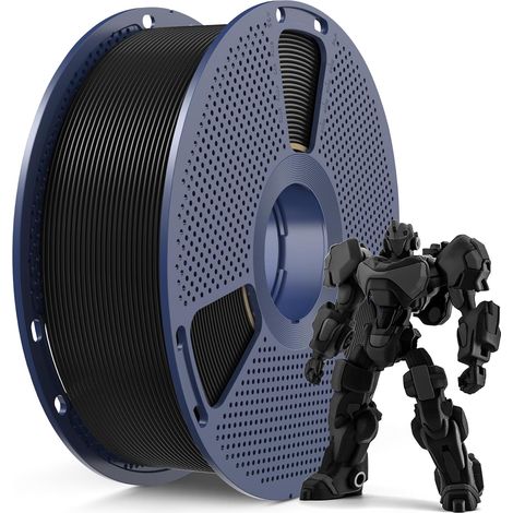 PETG Filament 1.75 mm, Haute Résistance Filament d'imprimante 3D PETG, Durabilité et flexibilité inégalées, Convient à la plupart des imprimantes 3D FDM, Bobine de 1 kg, PETG Noir (1/5)
