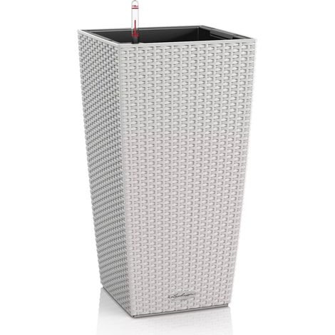 LECHUZA® Pflanzgefäße CUBICO Cottage 40 Lichtgrau All-in-One (1/3)