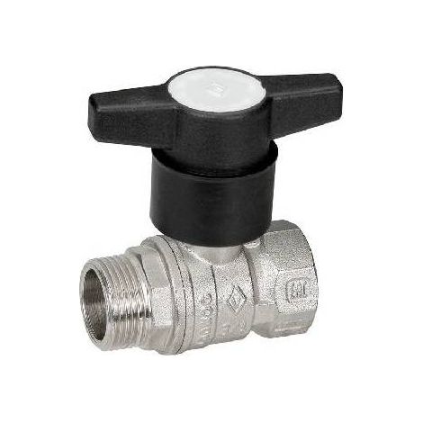 ROBINET À BOISSEAU SPHÉRIQUE MÂLE/FEMELLE AVEC RALLONGE EN NYLON Dimensions : 1/2"  DN 15  PN 40