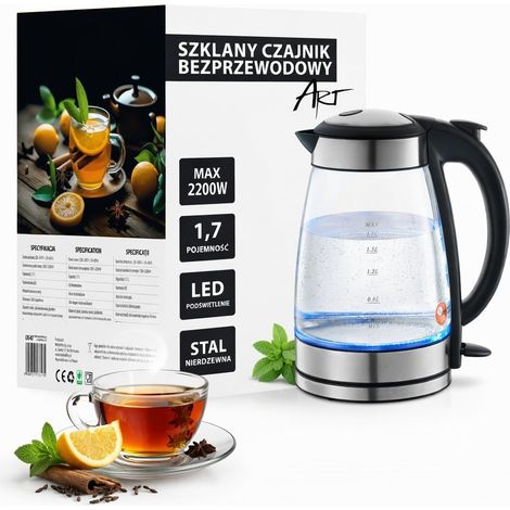 Bollitore elettrico art cas-07 2200 W 1,7 L (1/3)