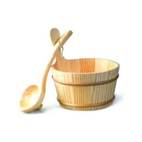 kit x 4 accessoires sauna Seau+louche+Sablier+Thermomètre+essence eucalyptus harvia 400ml