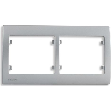 SIEMENS DELTA IRIS PLAQUE DOUBLE HORIZONTALE SILVER SIE266559 (1/2)