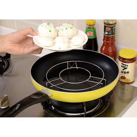 Support de cuisson vapeur en acier inoxydable 304, panier vapeur multifonction pour cuiseur à riz, taille 15 cm (6 pouces), accessoire de cuisine durable. (1/5)