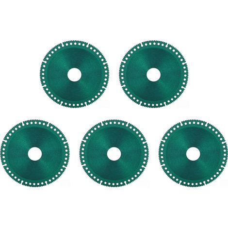 Lot de 5 disques de coupe multifonction pour verre, Ø100mm alésage 20mm, lame de scie pour meuleuse d'angle verte. (1/5)