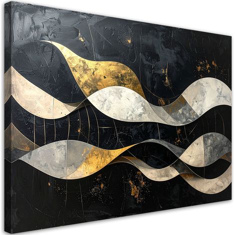 Stampe su Tela, Onde astratte con texture imitazione, 30x20 (1/5)
