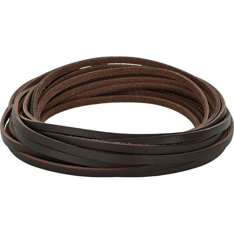 Lederriemen Dunkelbraun 200 x 0,3 cm Leder vidaXL (1/5)