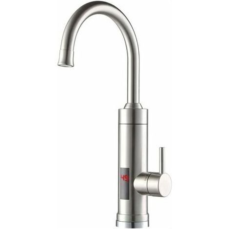 Instant Hot Water Faucet, 220V 3000W Stainless Steel Instant Electric Faucet with LED Digital Display for Kitchen Bathroom Bedroom (1/5)