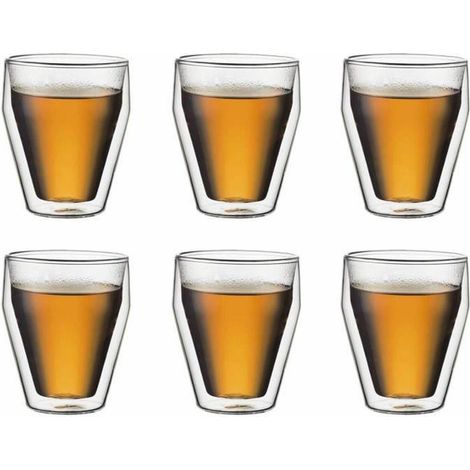 Bodum TITLIS Set mit 6 transparenten Gläsern 0,25 Liter