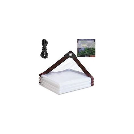Bache Pergola Jardin Exterieur en PVC 2×2M avec Œillets et Corde Transparente Bâche de Protection Extérieur Impermeable Foin Isotherme Poulailler pour Plantes Meubles Bateau Camion Bois de Chauffage (1/5)