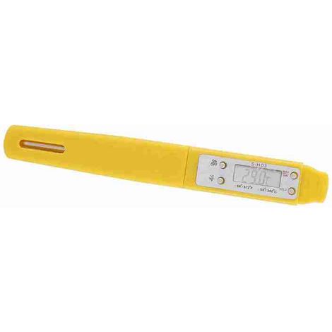 thermomètre alimentaire numérique à lecture instantanée avec sonde pour viande, idéal pour la cuisine, le barbecue et les grillades (jaune) (1/5)