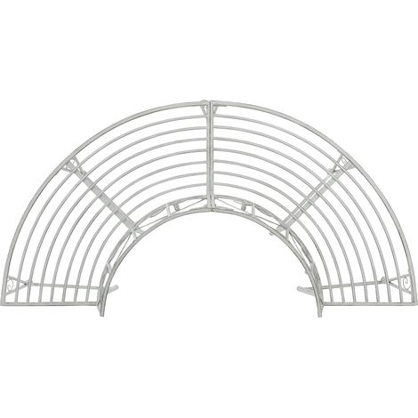 vidaXL Tree Bench 4-Seater 160 x 80 x 89 cm Steel Antique White