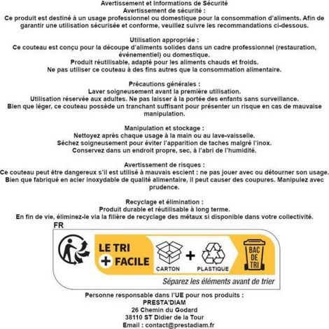 Lot de 50 Couteaux Inox Léger 18,1 cm Acier Inoxydable Alimentaire - Réutilisables - Usage Professionnel - D-Work (1/3)