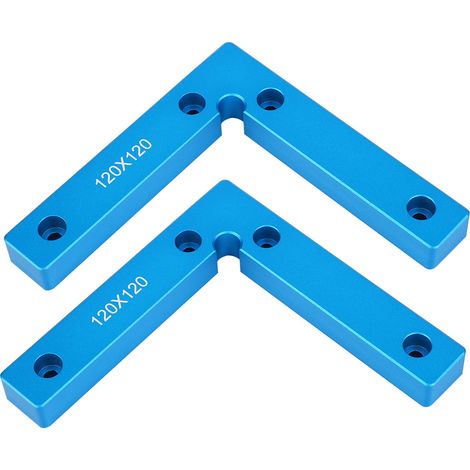 2pcs Aluminum 90 Degree Positioning Square 120x120mm L Shape Corner Clamp Woodworking Tool (1/5)