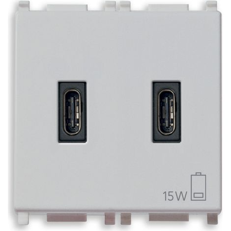 VIMAR - 14295.CC.SL USB-C+C Netzteil 15W 3A 5V 2M Silber