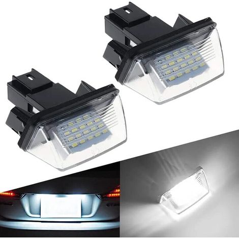 2 Stücke 12 V 3528SMD 6500 K LED Auto Kennzeichenbeleuchtung Xenon Weiß Rücklicht Für Peugeot 206 207 306 307 308 5008 Citroen C3 C4 C5 Berlingo SAXO XSARA Picasso FLITI (1/4)