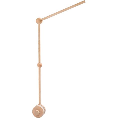 Support Mobile en Bois pour Lit, Bébé Mobile Table à Langer Support pour Bébé Structure Réglable en Hauteur Bras Mobile pour Bébé Support pour Boîte à Musique Carillons Cloche de Lit (1/5)