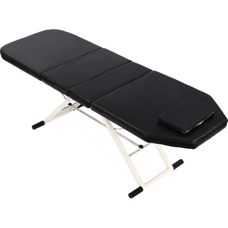 Table de massage, dossier réglable, haute capacité de poids, Noir, Pas de prise (1/2)
