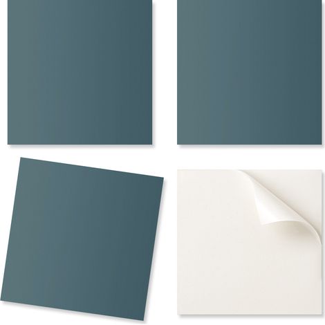 Azulejos de vinilo para pared, ideales para decoraci贸n de interiores moderna, color azul marino oscuro, 4x50x50 cm.