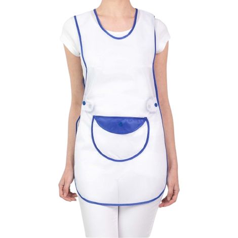 Tablier de protection blanc Martex M-146E avec garniture saphir 42