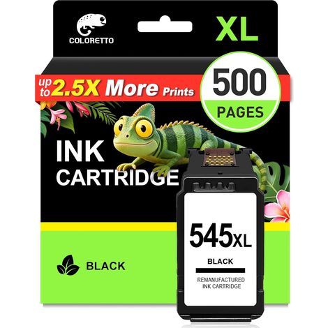Cartouche pour Canon 545 Pixma TS3300 TR4650 MG2555 Noir (1/5)