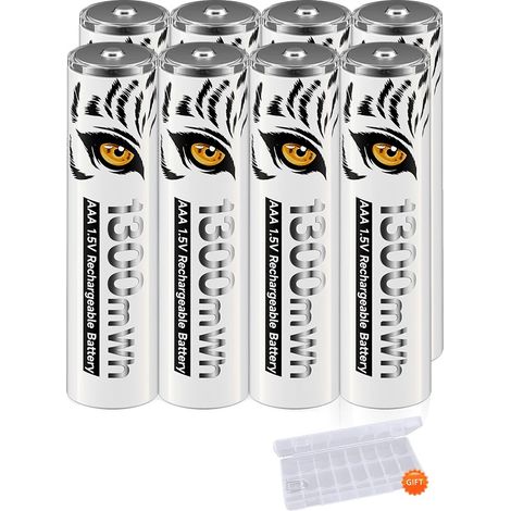 Batteries Lithium-ion Rechargeables, 3500mAh AA, 1300mWh AAA (1/2)