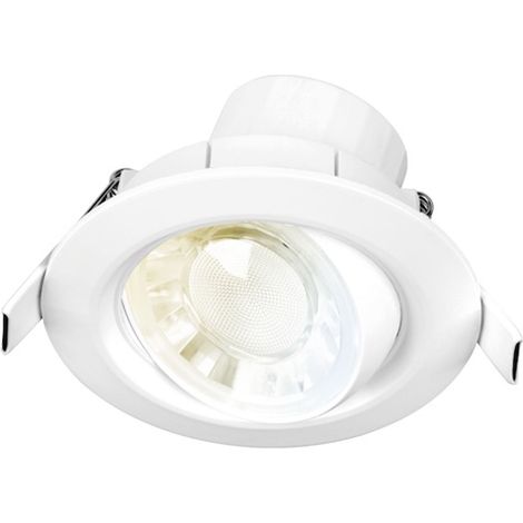 spot encastré à led - sprytecs - basculant - 6w - cct - 60d - blanc - lot de 6 - abi - aurora dl150013