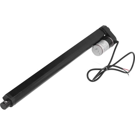 Actionneur linéaire électrique 400 mm de course, 1000 N, étanche IP65, silencieux, en alliage d'aluminium noir, pour lit et canapé, 24 V. (1/5)