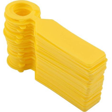 Signe de marqueur d'étiquette durable, étiquette de fleur suspendue pour jardin de plantes (jaune) (1/5)