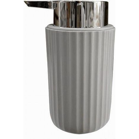 Cleafe - Dispenser Porta Sapone Liquido Accessori Arredo Bagno Grigio Decoro Plissè 59089 - (1/2)