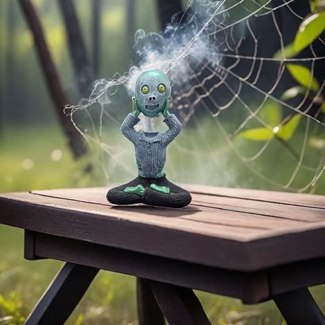 Skeleton Yoga - Resin Desktop Ornament - Halloween Decoration - For Desk Or Table - Set Of 3 (1/5)