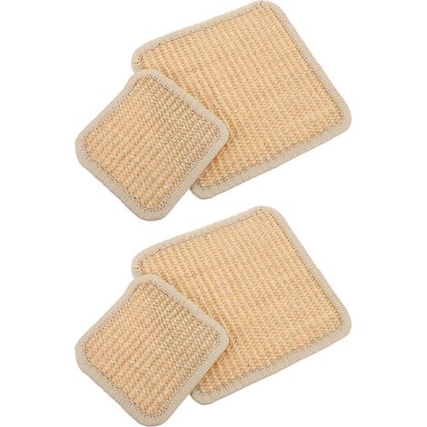 Lot de 4 dessous de plat en sisal, 13cm et 20cm, 13 cm, naturel (1/5)
