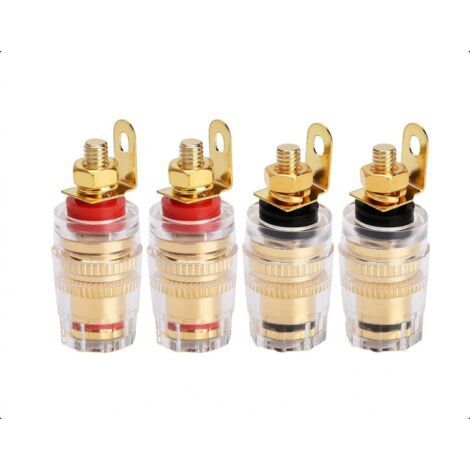 Pack of 4pcs 4mm Banana Plug Connector for Amplifier Speaker Terminal Wall Plate (1/5)